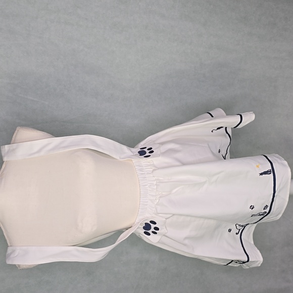 White and Blue cat Skirt - Picture 1 of 3